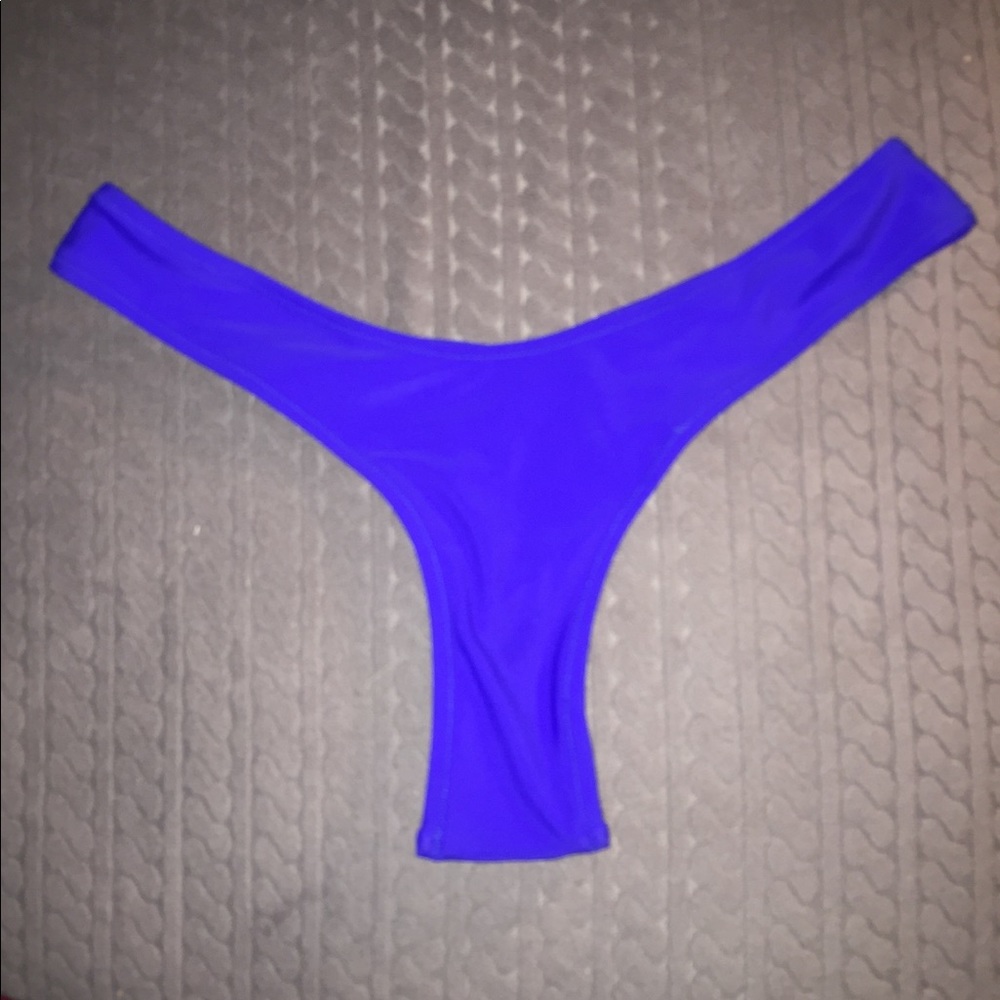 Blue Thong  Bikini Bottoms